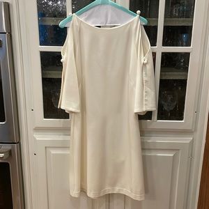 Trina Turk Cold Shoulder Crawford mini dress - cream size 4
